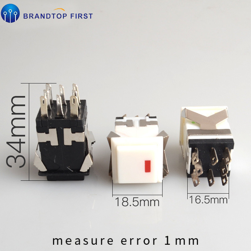 KD2-22 Trenutačni ON-(ON) četvrtasti LED osvijetljeni mali kvadratni prekidač s gumbom