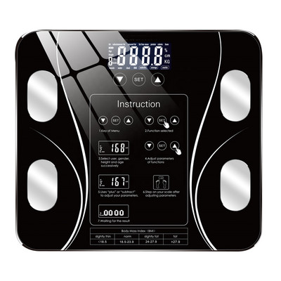 Digitalna kupaonska vaga za masnoću, LED zaslon, vaga za tjelesnu masnoću, elektronska vaga, vaga za ljudsko zdravlje