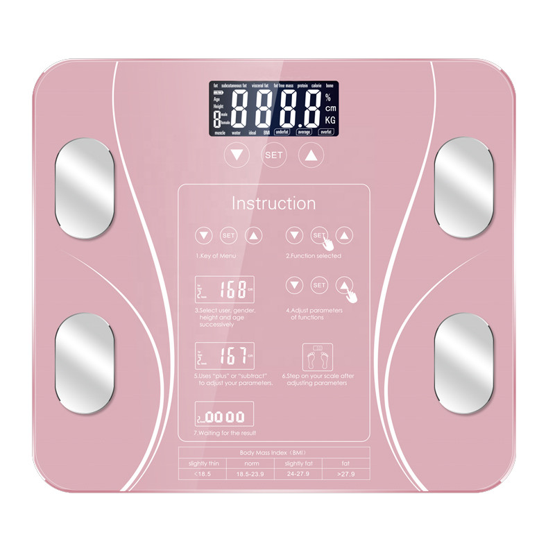 Digitalna kupaonska vaga za masnoću, LED zaslon, vaga za tjelesnu masnoću, elektronska vaga, vaga za ljudsko zdravlje