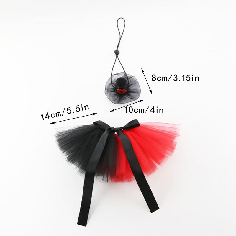 Lemmikloomade Halloweeni kostüümikomplekt Uus moodne võrgust Halloweeni müts kikilipsuga Tutu seelik Lemmikloomad Rõivad ja aksessuaarid Kassid Koerte Varustus