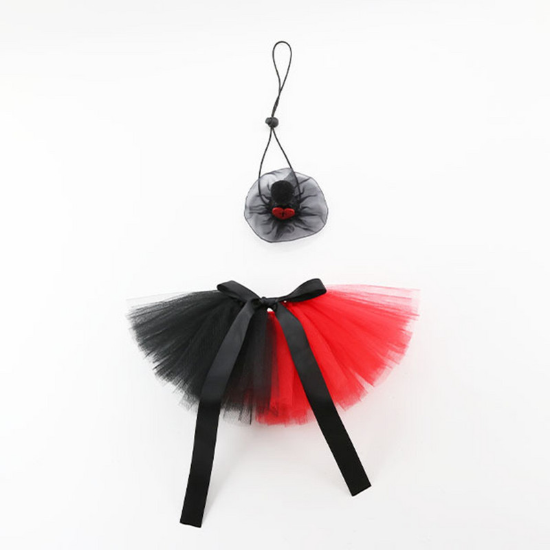 Lemmikloomade Halloweeni kostüümikomplekt Uus moodne võrgust Halloweeni müts kikilipsuga Tutu seelik Lemmikloomad Rõivad ja aksessuaarid Kassid Koerte Varustus