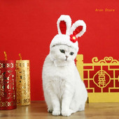 Mačke Kape Šešir za kućne ljubimce s ušima Slatki oblik zečića Mekani udobni dodaci za kostime zečevi Plišani materijali sigurni za životinje