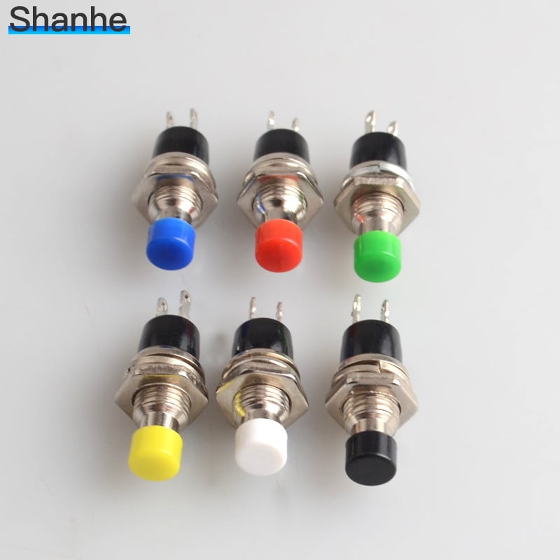 10 gab. 7 mm īslaicīgs spiedpogas slēdzis Nospiediet atiestatīšanas slēdzi Momentary On Off Spiedpoga Mikroslēdzis Parasti atvērts NĒ