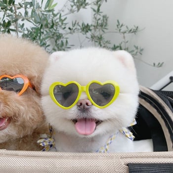 Ins Style Pet Dog Cat Sunglasses Cute Heart Sun Flower Glasses for Puppy Kitty Pets Funny Eyewear Photos Reps Party Decoration