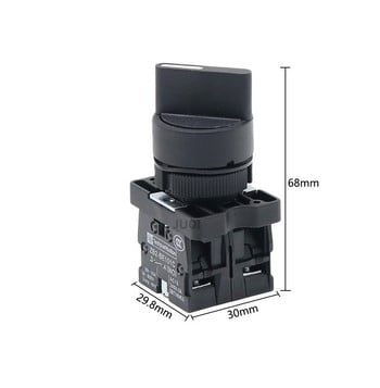 22mm XB2-ED21/XB2-ED33 Διακόπτης πόμολο 2/3 θέσεων Ασφάλιση Αυτόματου κλειδώματος Διακόπτης πόμολο επιλογής 10A/600V Περιστροφικός διακόπτης