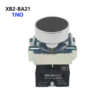 1Gb 22 mm pogas slēdzis pašatiestatīt XB2 plakanā spiedpoga avārijas apturēšanas palaišana NO/NC barošanas slēdzis B2-BA4342 XB2-BA31 XB2-BA42