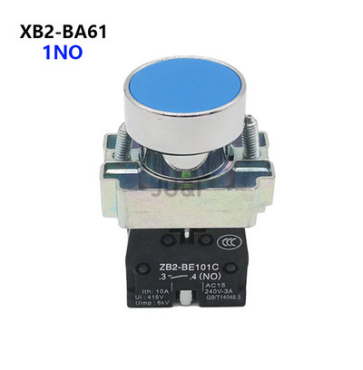 1Gb 22 mm pogas slēdzis pašatiestatīt XB2 plakanā spiedpoga avārijas apturēšanas palaišana NO/NC barošanas slēdzis B2-BA4342 XB2-BA31 XB2-BA42
