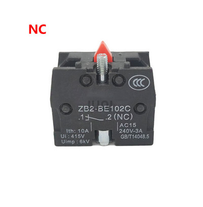 1Gb 22 mm pogas slēdzis pašatiestatīt XB2 plakanā spiedpoga avārijas apturēšanas palaišana NO/NC barošanas slēdzis B2-BA4342 XB2-BA31 XB2-BA42