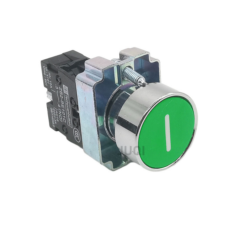 1Gb 22 mm pogas slēdzis pašatiestatīt XB2 plakanā spiedpoga avārijas apturēšanas palaišana NO/NC barošanas slēdzis B2-BA4342 XB2-BA31 XB2-BA42
