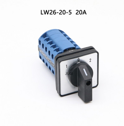 LW26-20 Prekidač za prijenos 1/2/3/4/5 katova 440V 20A Rotacija motora za prebacivanje naprijed i nazad Prekidač s 3 položaja 1-0-2