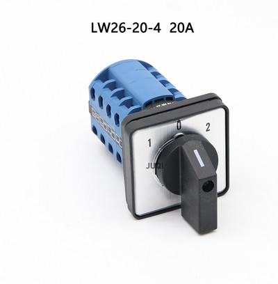LW26-20 Prekidač za prijenos 1/2/3/4/5 katova 440V 20A Rotacija motora za prebacivanje naprijed i nazad Prekidač s 3 položaja 1-0-2