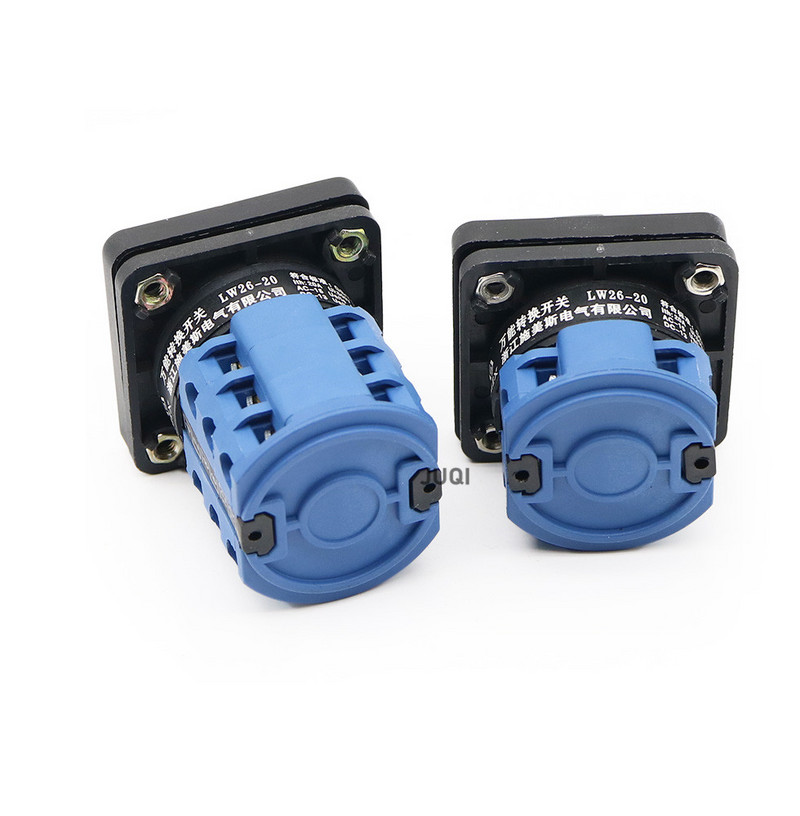 LW26-20 Prekidač za prijenos 1/2/3/4/5 katova 440V 20A Rotacija motora za prebacivanje naprijed i nazad Prekidač s 3 položaja 1-0-2