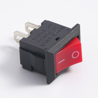 5/10kom Prekidač s tipkama 10x15mm SPST 2Pin 3A 250V KCD11 Prekidač za uključivanje/isključivanje na uskočnik 10MM*15MM Crno Crveno i Bijelo