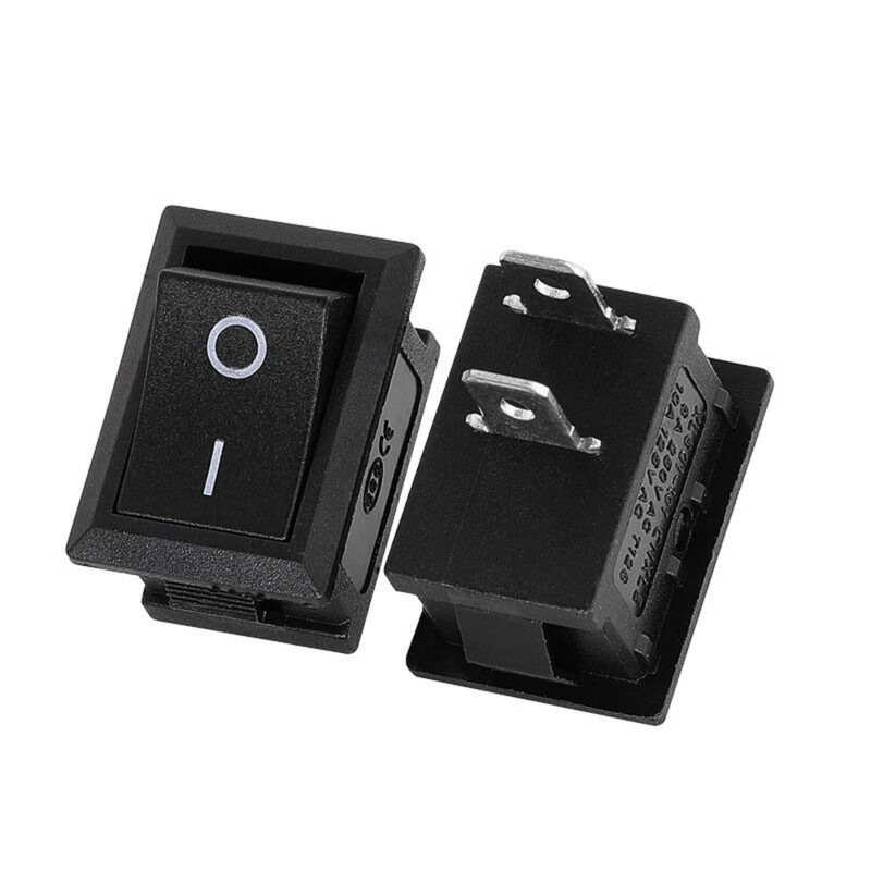 5/10kom Prekidač s tipkama 10x15mm SPST 2Pin 3A 250V KCD11 Prekidač za uključivanje/isključivanje na uskočnik 10MM*15MM Crno Crveno i Bijelo