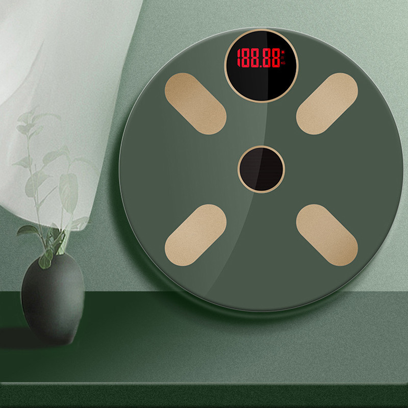 Ķermeņa tauku svari Bluetooth ĶMI svari līdzsvara svari Viedie elektroniskie svari LED digitālie ķermeņa svēršanas svari vannas svari