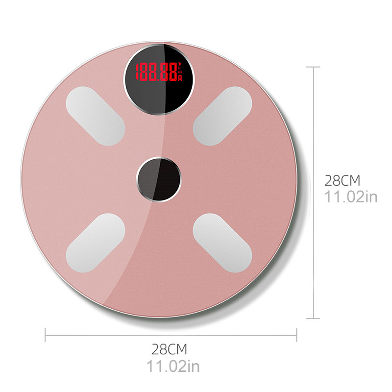 Ķermeņa tauku svari Bluetooth ĶMI svari līdzsvara svari Viedie elektroniskie svari LED digitālie ķermeņa svēršanas svari vannas svari