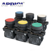 1Pcs XB5 AA31 Plastični Ponovno pokretanje Napajanje Start Stop Trenutačno pritisni prekidač Normalno otvoren NO NC Crveno Zeleno Žuto 22 mm ZB5