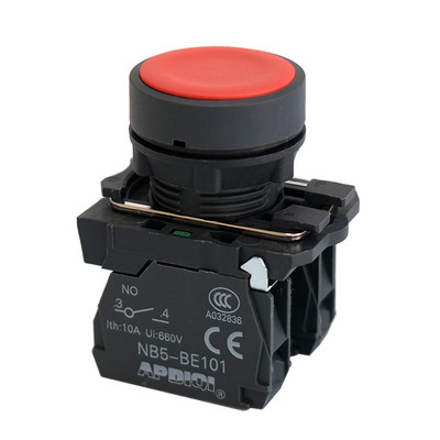 1Pcs XB5 AA31 Plastični Ponovno pokretanje Napajanje Start Stop Trenutačno pritisni prekidač Normalno otvoren NO NC Crveno Zeleno Žuto 22 mm ZB5