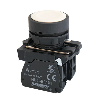 1Pcs XB5 AA31 Plastični Ponovno pokretanje Napajanje Start Stop Trenutačno pritisni prekidač Normalno otvoren NO NC Crveno Zeleno Žuto 22 mm ZB5