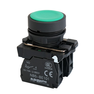 1Pcs XB5 AA31 Plastični Ponovno pokretanje Napajanje Start Stop Trenutačno pritisni prekidač Normalno otvoren NO NC Crveno Zeleno Žuto 22 mm ZB5