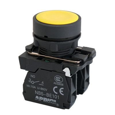 1Pcs XB5 AA31 Plastični Ponovno pokretanje Napajanje Start Stop Trenutačno pritisni prekidač Normalno otvoren NO NC Crveno Zeleno Žuto 22 mm ZB5