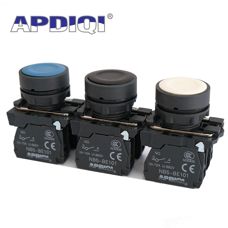 1Pcs XB5 AA31 Plastični Ponovno pokretanje Napajanje Start Stop Trenutačno pritisni prekidač Normalno otvoren NO NC Crveno Zeleno Žuto 22 mm ZB5