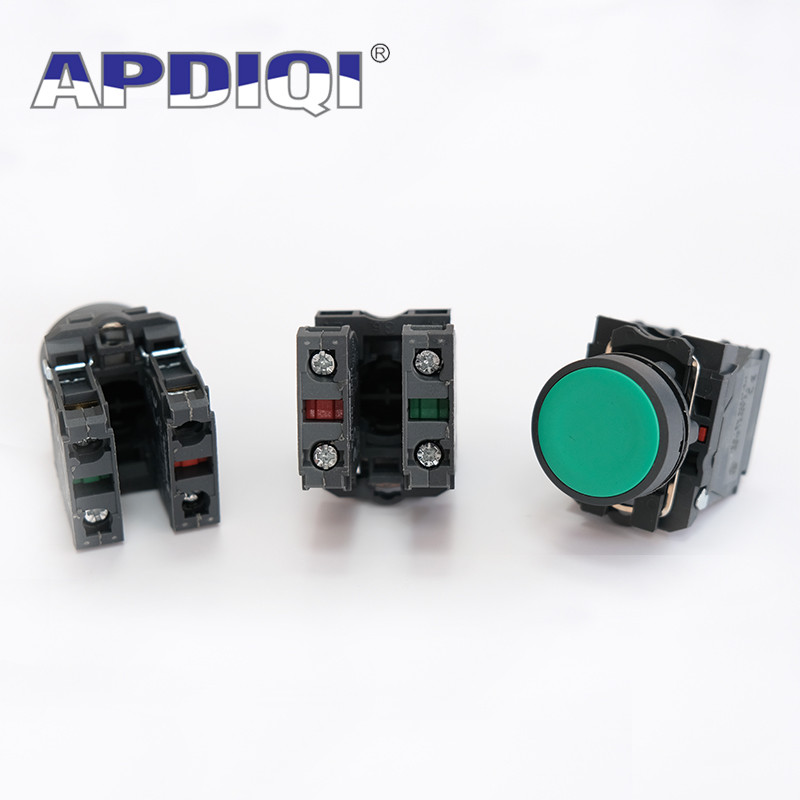 1Pcs XB5 AA31 Plastični Ponovno pokretanje Napajanje Start Stop Trenutačno pritisni prekidač Normalno otvoren NO NC Crveno Zeleno Žuto 22 mm ZB5