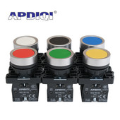 1Pcs XA2 CA31 Plastični Ponovno pokretanje Napajanje Start Stop Trenutačno pritisni prekidač Normalno otvoren NO NC Crveno Zeleno Žuto Bijelo 22 mm