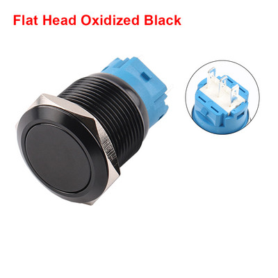 Uut tüüpi 19 mm veekindel hetkeline/lukustuv roostevabast terasest metallist surunupplüliti EI LED-i 3 kontaktiga kõrge/lame ümmargune automaatmootoriga arvuti