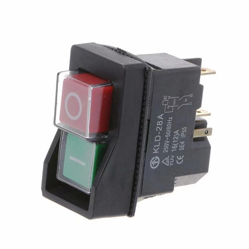 1 tk elektriku lüliti KLD-28 KLD-28A elektromagnetiline käivitusnupp tööpinkide tarvikud IP55 veekindel magnet 28A