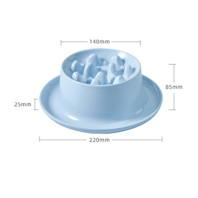 Slow Food Basin mājdzīvnieku galda piederumi kaķiem un suņiem, universāli, lai novērstu aptaukošanos no pārāk ātras ēšanas kakla aizsardzībai mājdzīvnieku piederumi