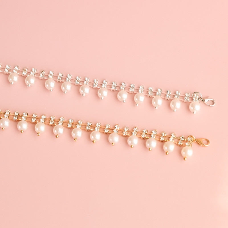 Luksuzna biserna ogrlica za pse Nakit Zlatni/srebrni lanac Ogrlica za pse s dijamantima Podesiva za male srednje pse Mačke Dodaci za kućne ljubimce