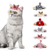 Armas kutsikapeapael Bow-knot Kitty peapael kangast Dekoratiivne läikiv printsessimüts Kitty peapael