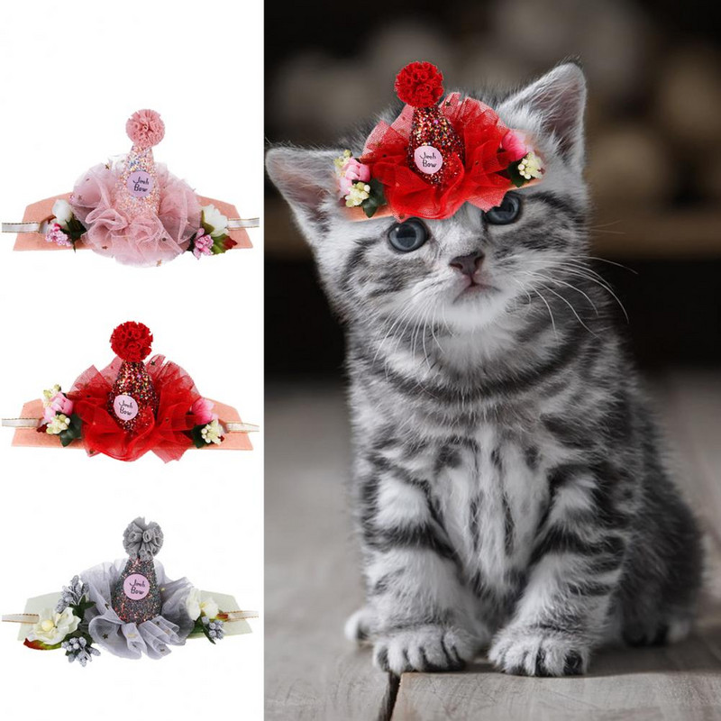 Armas kutsikapeapael Bow-knot Kitty peapael kangast Dekoratiivne läikiv printsessimüts Kitty peapael