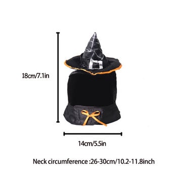 Halloween Pet Hat Kitten Hallowmas Headwear Dog Wizard Headdress Cat Magic Cap Puppy Cute All Saints\' Day Clothing Supplies