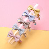 Ogrlica za kućne ljubimce Jednobojna ogrlica za mačke s mašnama i zvonom Oprema za kućne ljubimce Oprema za mačke Dodaci za mačiće Dodaci za pse za male pse