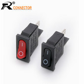 10TK KCD1-110 õhuke lapik klahvlüliti ON-OFF 2pin Punane ja Must 9,5*21MM instrument väike lüliti 6A/250V 10A/125V AC