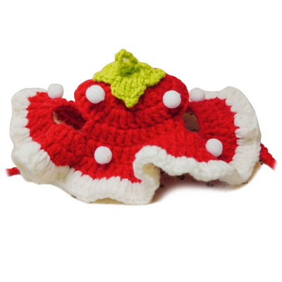 Kostim za kućne ljubimce za pse i mačke Topla slatka pletena kapa bez preklopa s rupama za uši Zimska odjeća za Božić Novu godinu Mekana pređa 367A