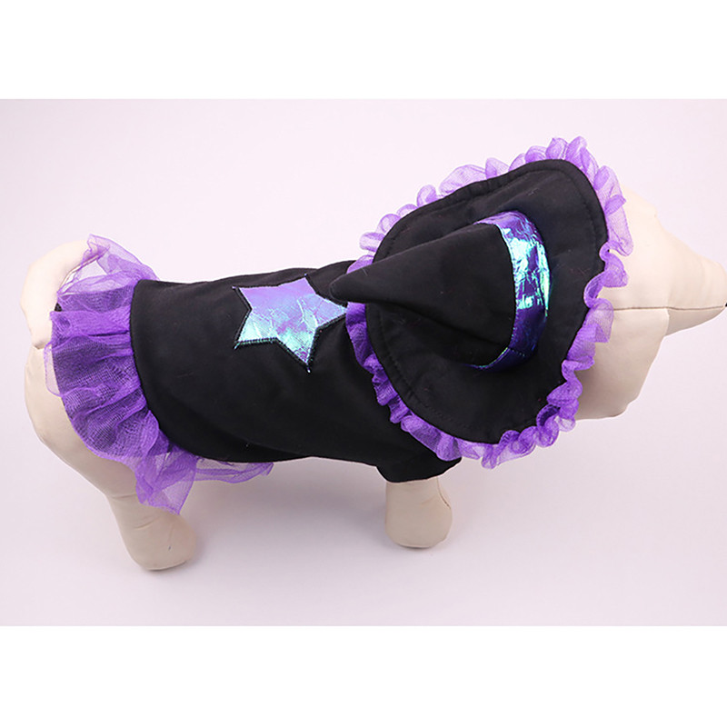 Odjeća za kućne ljubimce Vještica sa šeširom Festivalski kostim za pse Mačka Odjeća za štene Odjeća za zabavu Noć vještica Mačići Cosplay odjeća Dodaci za kućne ljubimce