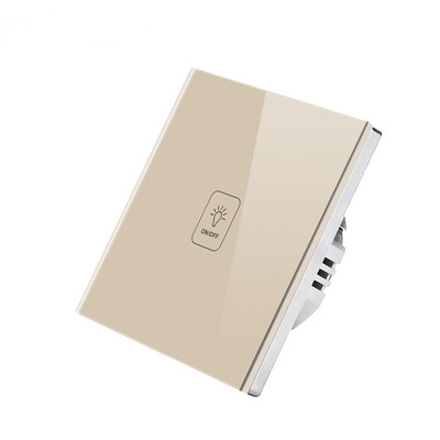 AXUS seina puutelüliti EL standardne karastatud klaaspaneel 1/2/3 Gang 1-way valgusanduri lüliti veekindel 10A 110-220V lambi lüliti