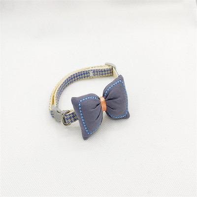 Ogrlica od tkanine za kućne ljubimce Karirana mašna Lagana ogrlica za mačke i pse Ogrlica sa zvonom za mačke Psići Nakit Oprema za kućne ljubimce