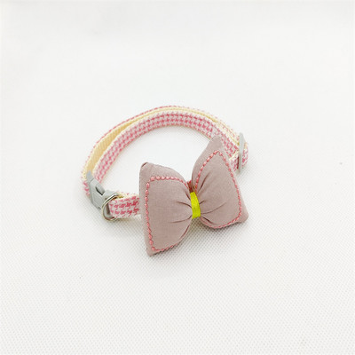 Ogrlica od tkanine za kućne ljubimce Karirana mašna Lagana ogrlica za mačke i pse Ogrlica sa zvonom za mačke Psići Nakit Oprema za kućne ljubimce