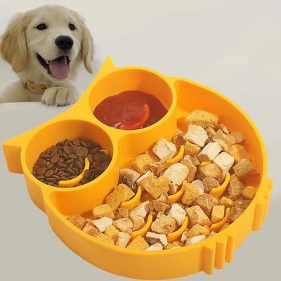 Jinbide Dog Bowl Slow Feeder Изработена от хранителна силиконова подложка за близане Аксесоари за кучета Стоки за домашни любимци Comedero Perro Mascotas Неплъзгаща се