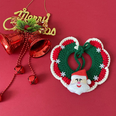 Podesivi kućni ljubimac Božićni pleteni vrat Meki slatki vuneni ovratnik Ovratnik Šal Ukras za mačke Dodaci Festivalski poklon