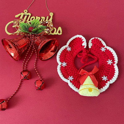 Podesivi kućni ljubimac Božićni pleteni vrat Meki slatki vuneni ovratnik Ovratnik Šal Ukras za mačke Dodaci Festivalski poklon