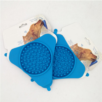 Μπλε φορητό σταθερό μαξιλαράκι λείανσης σκύλου αναρρόφησης Κύπελλο μπολ Σκύλος αργός τροφοδότης Πλάκα μεταφοράς κατοικίδιων σιλικόνης Μπάνιο με τις καλύτερες πωλήσεις προμήθειες για κατοικίδια