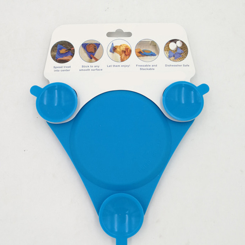 Plava prijenosna fiksna usisna podloga za lizanje pasa Posuda za pse Sporo hranjenje Silikonska ploča za prijenos kućnih ljubimaca Kupka Najprodavanije potrepštine za kućne ljubimce
