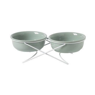 Dvostruka zdjelica za mačke Zdjelica za pse Zdjela za vodu za hranjenje kućnih ljubimaca Keramičke zdjelice za kućne ljubimce Hranilica za mačke Hrana za vodu Pojilica za pse Potrepštine za kućne ljubimce