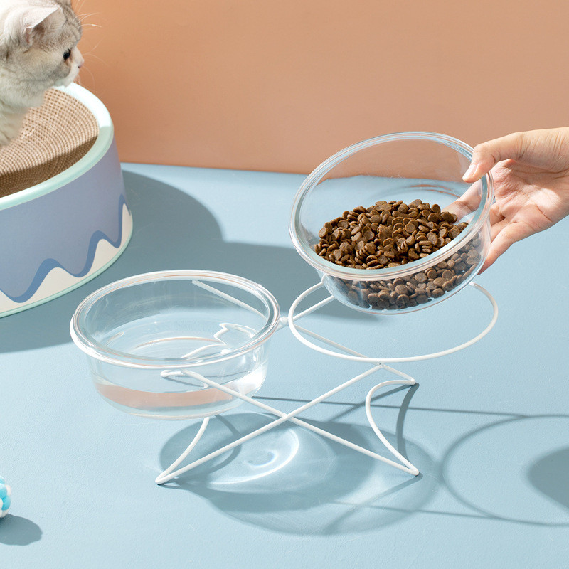 Dvostruka zdjelica za mačke Zdjelica za pse Zdjela za vodu za hranjenje kućnih ljubimaca Keramičke zdjelice za kućne ljubimce Hranilica za mačke Hrana za vodu Pojilica za pse Potrepštine za kućne ljubimce