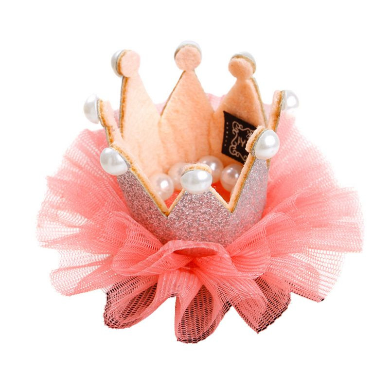 Slatka čipka Princeza Kruna Pas Mačka Kućni ljubimac Štipaljka za kosu Ukosnice Mače Štene Fotografija Mačka Pokrivalo za glavu Vjenčanje Dekoracija za rođendan